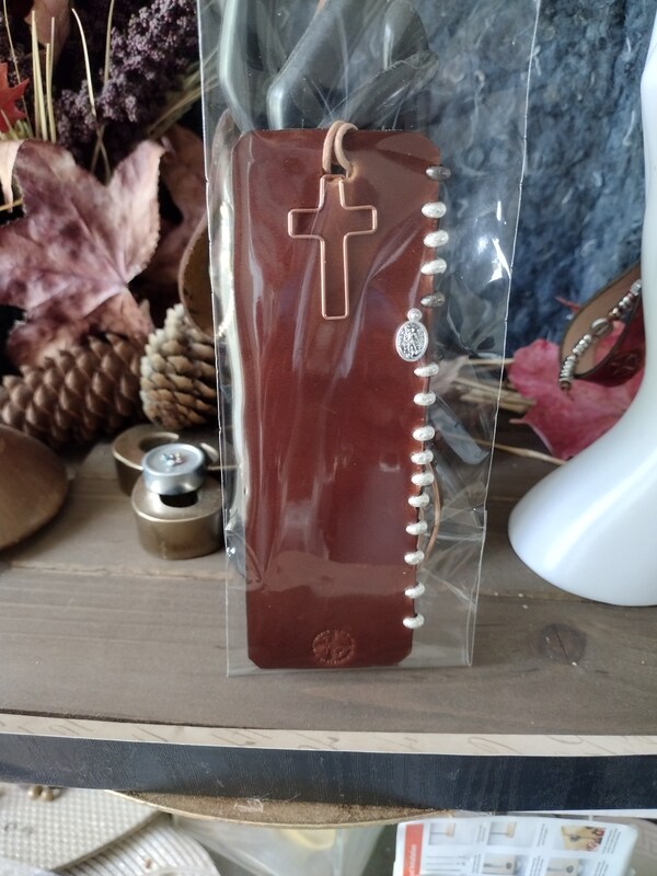 Leather Bookmark Rosary